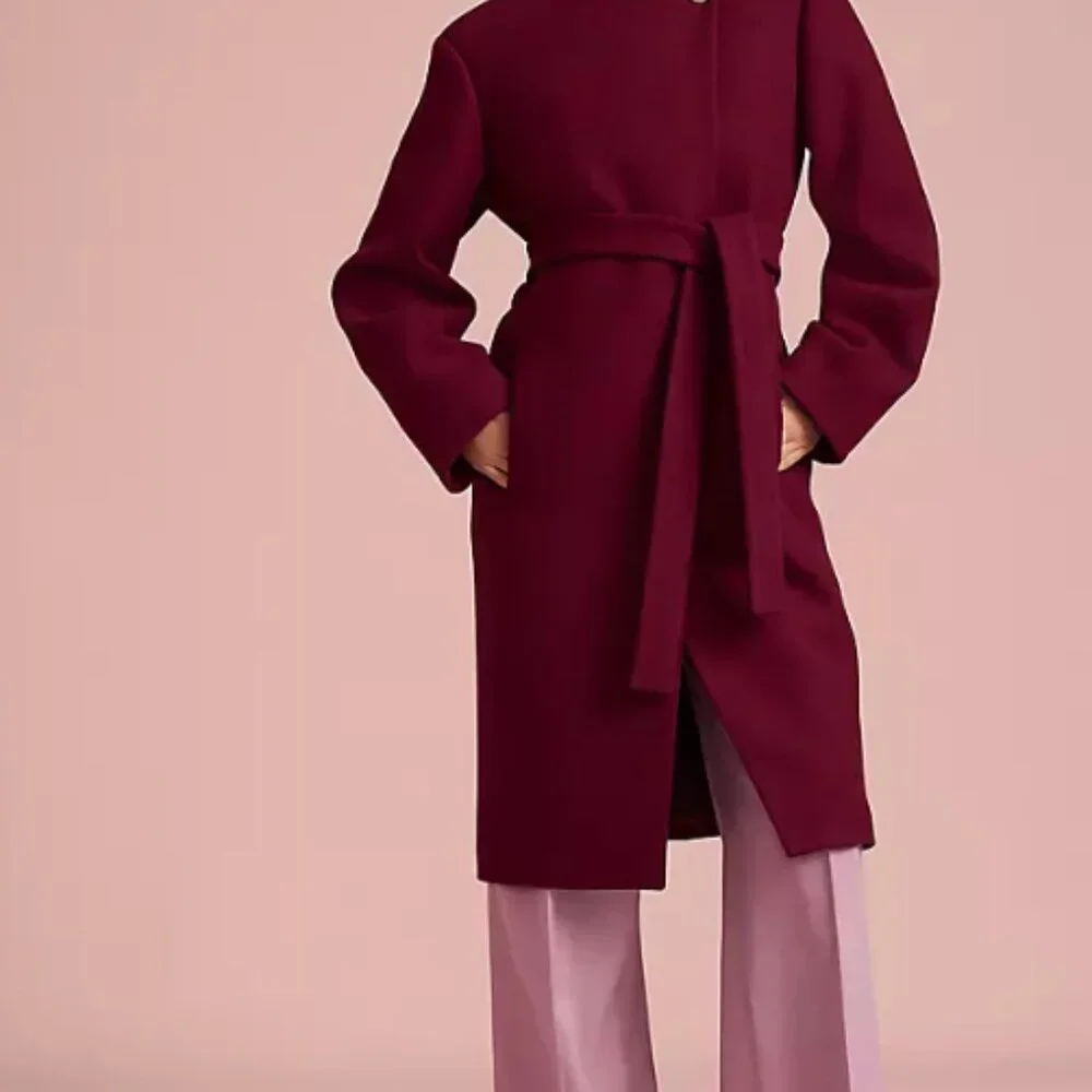 BRAND NEW Ann Taylor Tie Waist Balloon Sleeve Coat - Picture 5 of 5